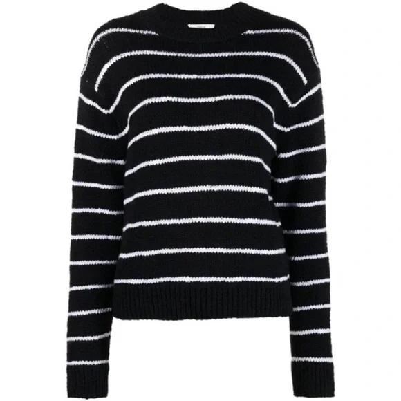 Vince Women's Textured Stripe Crew Neck Sweater NWT - Picture 4 of 8